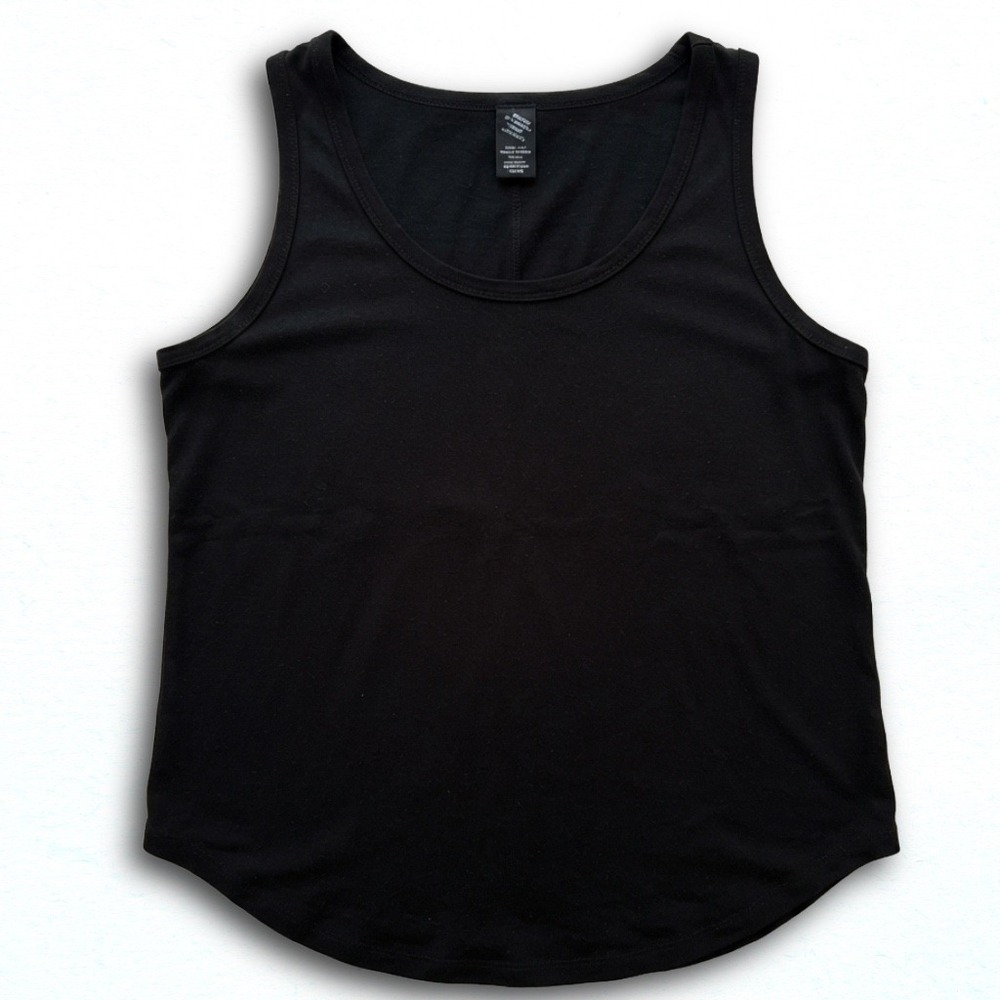 Torrid Black Scoop Neck Tank Top Womens 0X Sleeveless Shirttail Hem Basic Tee